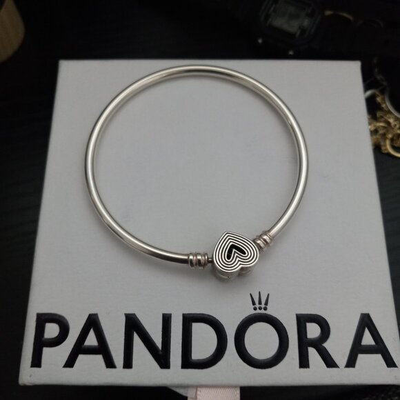 Pandora silver heart charm bracelet | limited edition - Picture 1 of 2